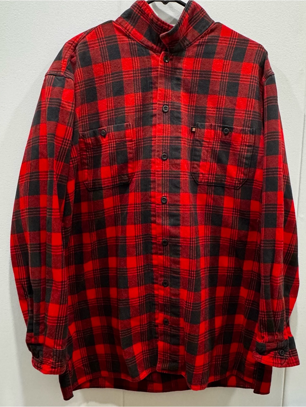 Polo Jeans Co Ralph Lauren Red Black Plaid Flannel Shirt Men’s L